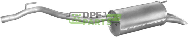 Koncový tlumič výfuku VW Transporter 1.9TD   2.4D LWB/SWB  96-, Polmo 30.251 A, OE 074253609BB