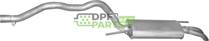 Koncový tlumič výfuku VW Transporter T4 2.4D 4x4 syncro 96-, Polmo 30.261 A, OE 074253609AS