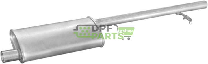Střední tlumič Ford Taunus 76-83 1.6/2.0, Polmo 08.46 A, OE 1493989 1516606 5011655 5012404 5019218 5019221 6078103 6084265 6102