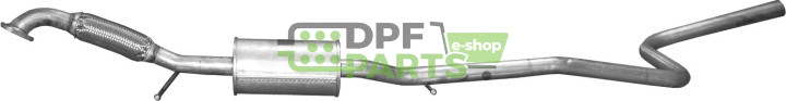 Střední tlumič výfuku Ford Fiesta 1.6i-16V 01-08 , Fusion 1.6i-16V 02- , Mazda 2 1.6i-16V 03-07, Polmo 08.674 A, OE 1140451 1146