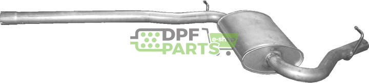 Střední tlumič Audi A4 2.0 12/00-06/08, Polmo 01.112 A, OE 8E0 253 409 AR 8E0 253 409 BH 8E0 253 409 CN