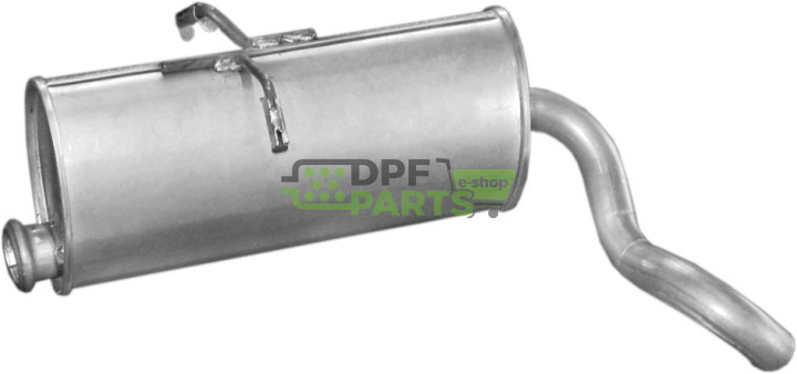 Koncový tlumič Citroen Berlingo/Peugeot Partner 1.1i 1.4i 1.6i 1.8i 96-, Polmo 04.136 A, OE 1726.AG 1726.AH 1726.KZ 1726.N5 1726