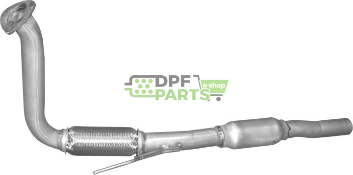 Tlumič začátkový Fiat Punto 1.7 D 94-99, Polmo 07.73 A, OE 7751667
