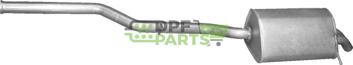 Tłumik końcowy Mercedes C200-W203 / C200-T203 / C220-W203 / C220-T203, Polmo 13.212 A, OE 2034901421 2034907121