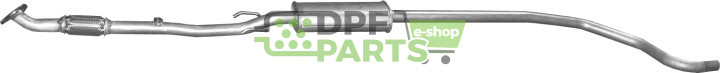 Tłumik środkowy Opel Corsa D 1.0i 12V, Polmo 17.348 A, OE 13220794 5852596