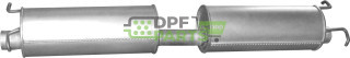 Tłumik środkowy Ford Transit 2.4 TDi 00-06 , 2.4 TDCi 04-06 , 2.4 Di 00-04, Polmo 08.677 A, OE 1143977 4055987 4173276 4619952 4