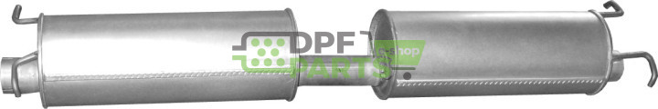 Střední tlumič Ford Transit 2.4 TDi 00-06, 2.4 TDCi 04-06, 2.4 Di 00-04, Polmo 08.677 A, OE 1143977 4055987 4173276 4619952 4797