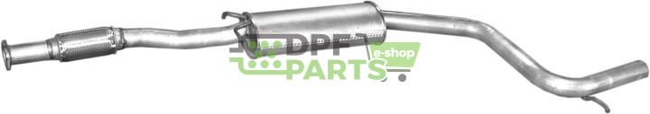 Střední tlumič Ford Mondeo 1.8TD 09/93-07/96 s elast. spojem, Polmo 08.238 A, OE 1010853 1011077 6872511 7116120 7200687