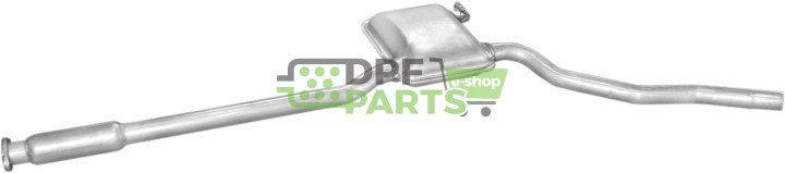 Střední tlumič Ford Scorpio 85-89 2.0, Polmo 08.252 A, OE 6151619 6160930 6162053