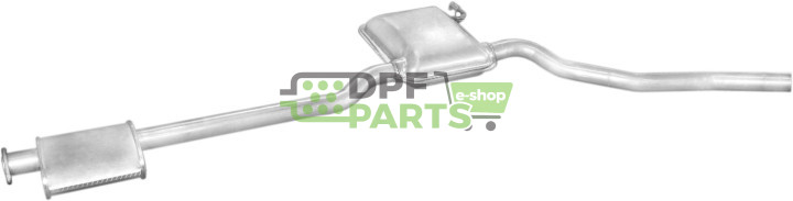 Střední tlumič Ford Scorpio 85-89 2.0, Polmo 08.254 A, OE 5024019 6156605 6160927 6162049 6173058
