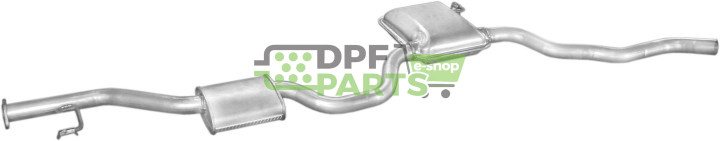 Střední tlumič Ford Sierra 2.0i 85-89 + początkowy, Polmo 08.296 A, OE 5023344 6162051