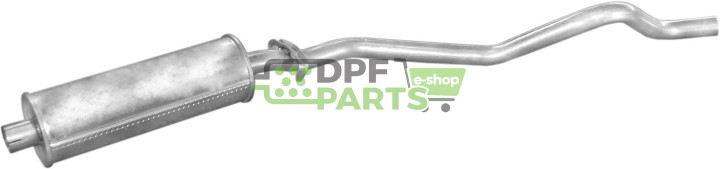 Střední tlumič Opel Kadett 84-91 1.2S/1.3N/1.3S/1.4/1.6 kombi, Polmo 17.25 A, OE 852062 852238 854185 90200513 90399030