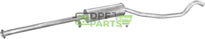 Střední tlumič Opel Vectra 1.4-1.8 88-92, Polmo 17.36 A, OE 852155 852873 90265508 90398991