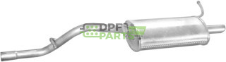 Koncový tlumič Ford Ka 1.3i kat  96-, Polmo 08.387 A, OE 1055111 1055117 1077987 1091417 1092119 1110557 1117931 1217169 1457192