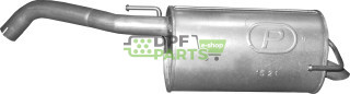 Koncový tlumič Nissan Note 1.6i-16V 01/06-04/09, Polmo 15.21 A, OE 20100-9U00A 20100-9U00B