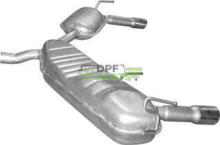 Koncový tlumič Opel Signum 05/03- 2.0 T/2.2 direct/ 3.2 V6/ 3.0 V6/3.0 V6, Polmo 17.69 A, OE 5852286 5852287 5852289 5852578