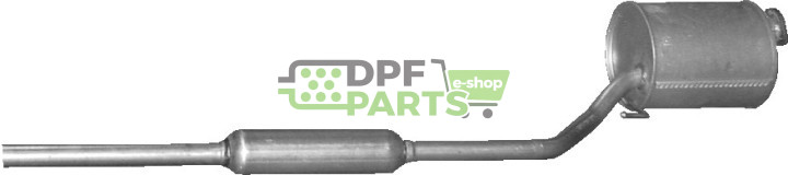 Střední tlumič Daihatsu Cuore 1.0i 12V 02/03-03/07, Polmo 06.05 A, OE 1741097210