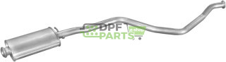 Střední tlumič Peugeot 405 1.4  87-96, Polmo 19.05 A, OE 172184 172866 172891