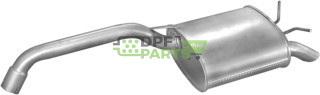 Koncový tlumič Renault Safrane 2.0i 2.2i kat 92-96, Polmo 21.212 A, OE 7700829534