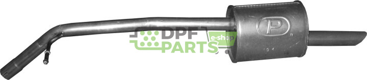 Koncový tlumič Citroen C-Elysee II / Peugeot 301 1.6 HDi, Polmo 19.41 A, OE 1608694180 1609988580