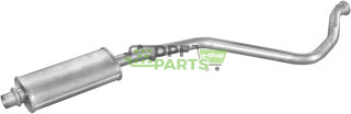 Střední tlumič Peugeot 306 1.8i 16S kat  93-98, Polmo 19.58 A, OE 171724 171728 171789