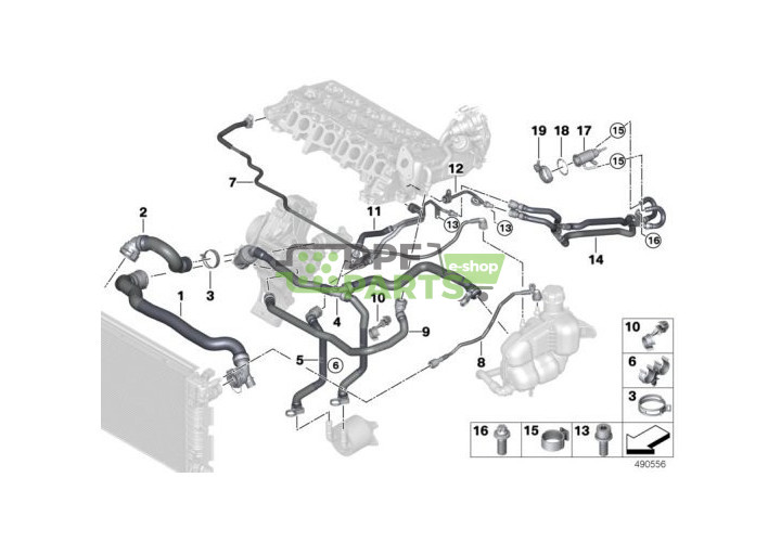 Wąż modułu dozowania SCR BMW F39 X2 18dX SAC, ECE - 17128580511