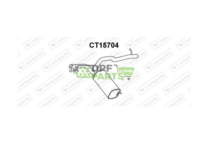 Tlumič CITROËN / FIAT / LANCIA / PEUGEOT - 173061 9661845380