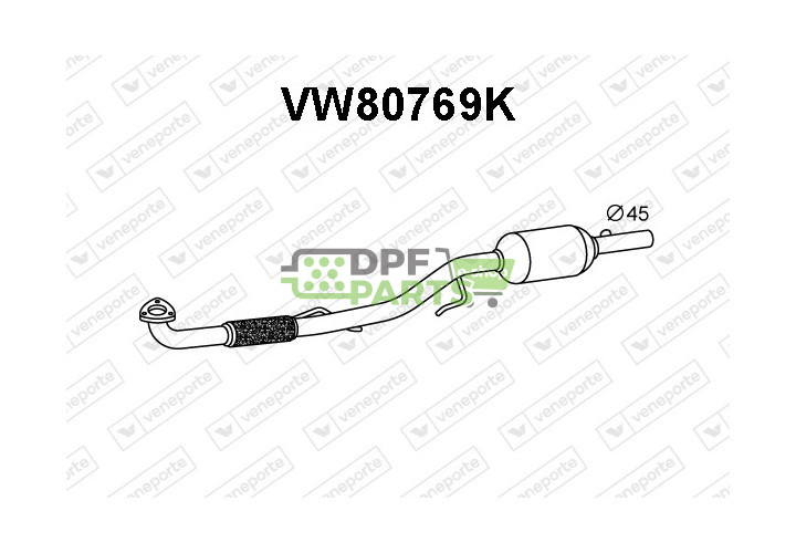 Katalizator SEAT Ibiza IV / SKODA Fabia II, Roomster / VW Polo V - 1.4-1.6i - 6R0253059AC 6R0253059CH 6R0253059DA