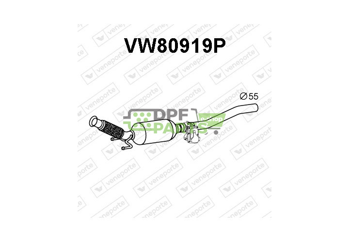 Filtr pevných částic DPF VW Caddy IV - 2.0TDi - 2K0254300EX