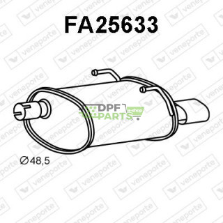 Tlumič FIAT 500/500 C Lounge - 0.9 Turbo - 51950135