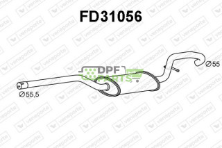 Tlumič FORD KUGA II - 1.5/1.6 EcoBoost SUV - 1787296 1838818 1880513 2148677 2474716 CV615230KE
