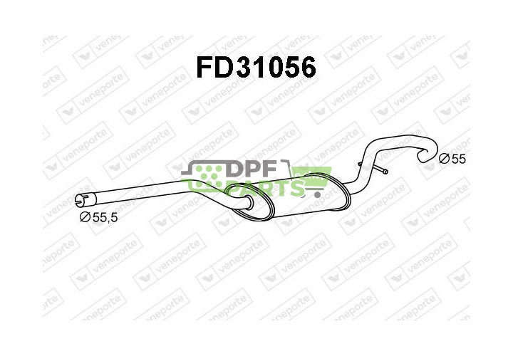 Tlumič FORD KUGA II - 1.5/1.6 EcoBoost SUV - 1787296 1838818 1880513 2148677 2474716 CV615230KE