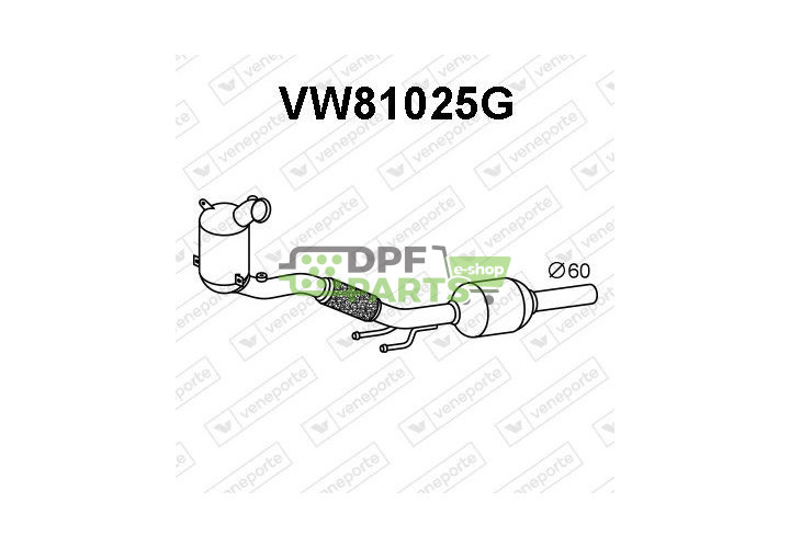 Filtr pevných částic DPF AUDI Q2/SEAT ATECA/ SKODA KAROQ/ VW T-ROC - 1.5TSi/TFSi - 5Q0254504T 5Q0254504TX 5Q0254505E 5Q025450