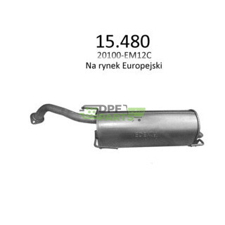 Tłumik końcowy NISSAN Tiida Hatchback 1.5D 2007-2011 - 20100EM00A NS53502