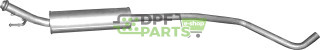 Střední tlumič výfuku Citroen C4 DS4 / Peugeot 308 3008, Polmo 19.39 A, OE 1717QH
