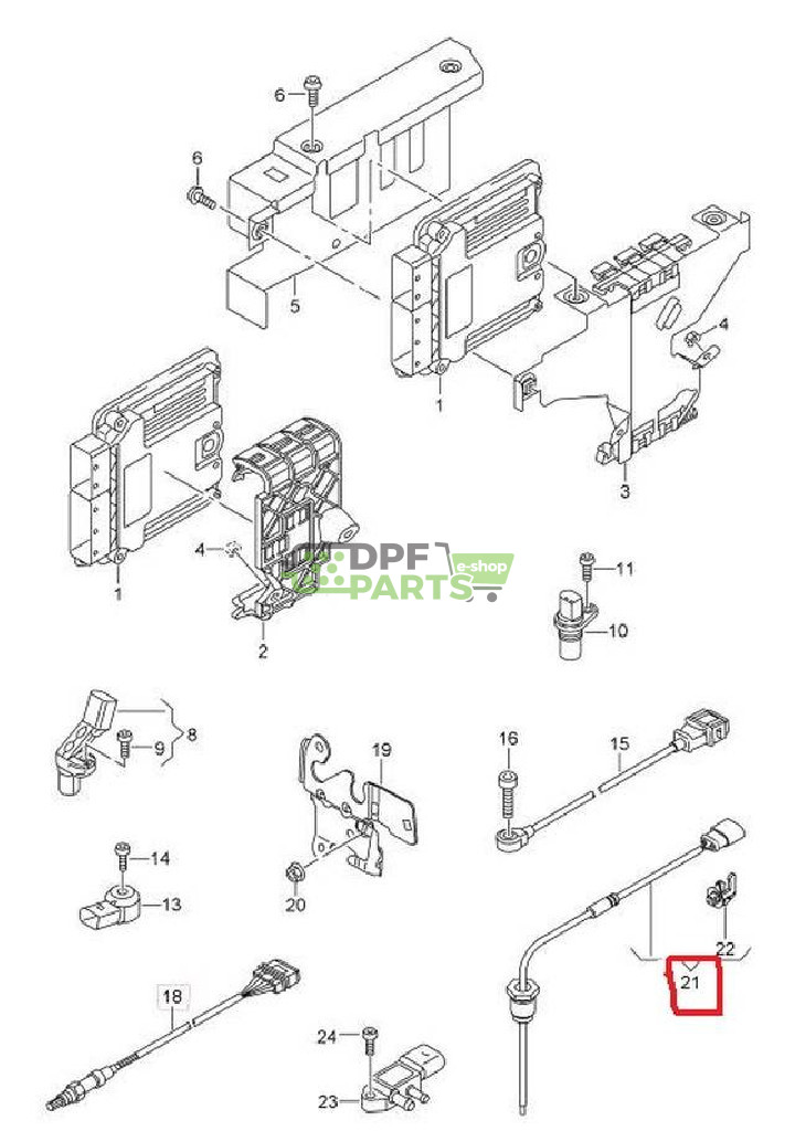 czujnik temperatury spalin oryginał Audi,Seat,VW