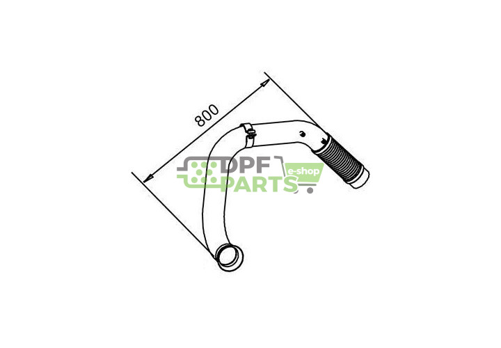Rura do tłumika z plecionką , Dinex 53104 , Nr OE: 940.490.1019 , 940.492.0159 , 940.490.0519