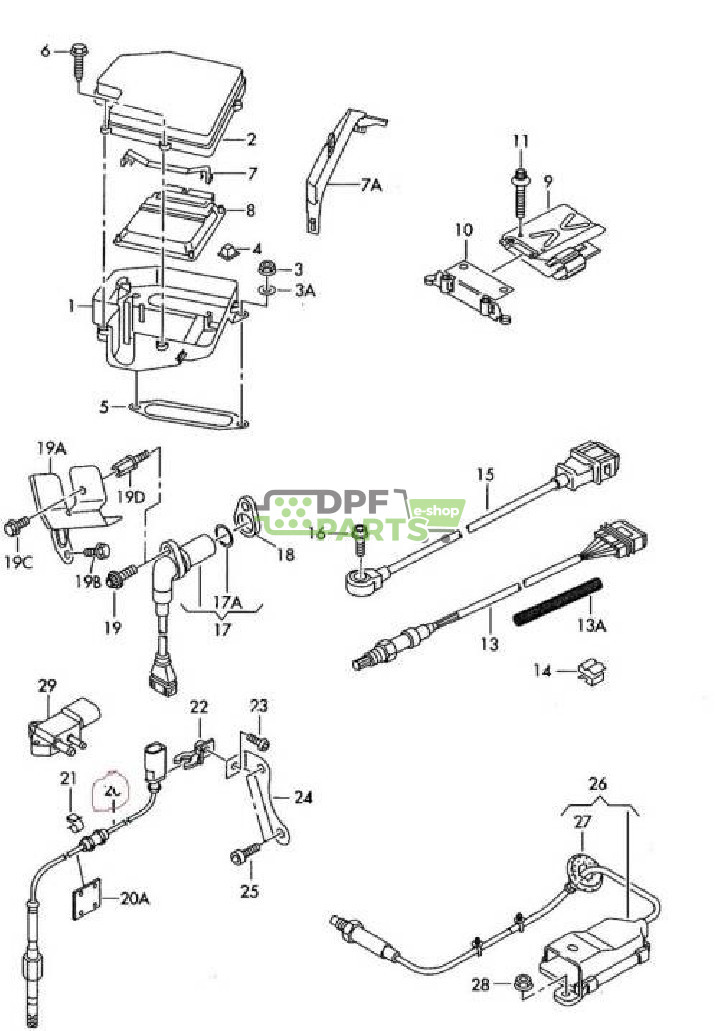 Czujnik temperatury spalin oryginał VW