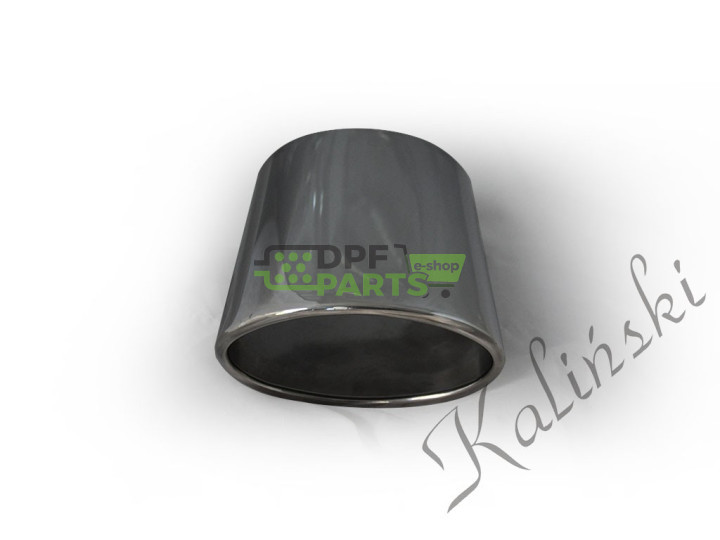 Końcówki ozdobne układu wydechowego / owalna  fi 80x146 / ścięcie pod kątem 30°