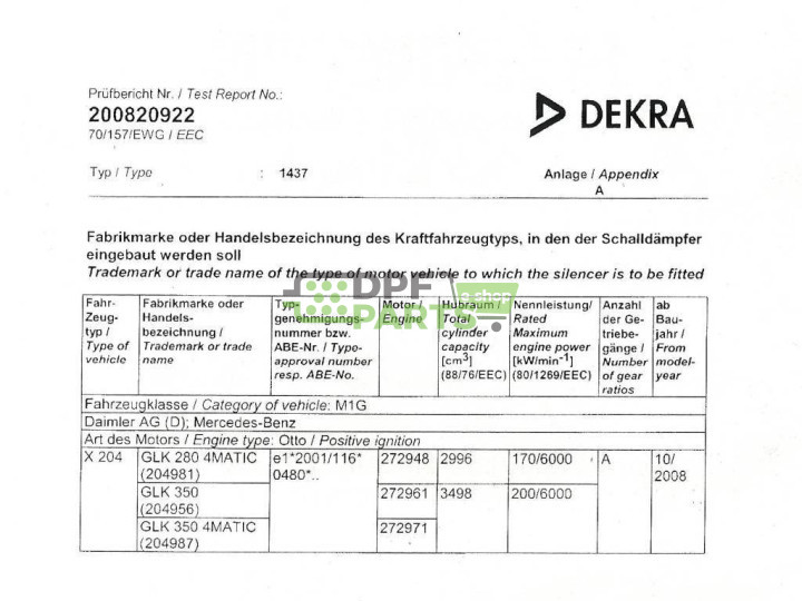 Tłumik / Tłumiki Lorinser Mercedes Benz GLK 280, GLK 350