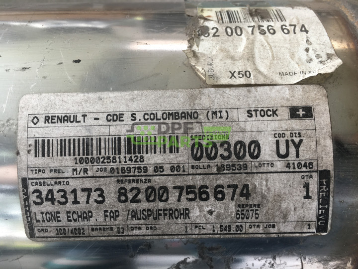 Filtr cząstek stałych DPF Renault Trafic II / Opel Vivaro / Nissan Primastar - 2.5 dCI 145