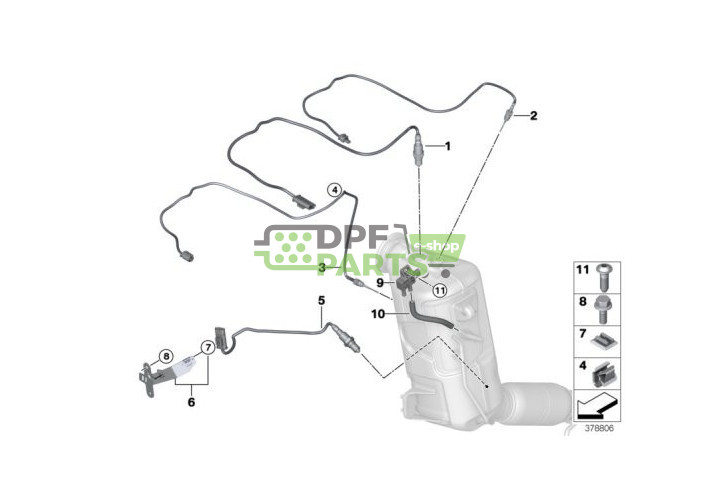 Czujnik sonda przed katalizatorem BMW - 7809158 13627809158 7806251 13627806251