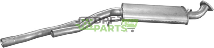 Střední tlumič výfuku Audi 100 2.6i V6 92-94/ 2.8i V6 90-93, Polmo 01.92 A, OE 4A0 253 409 F