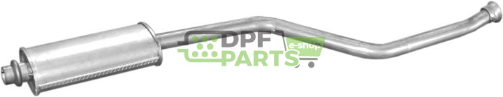 Střední tlumič výfuku Citroen Xsara 1.4 1.6 1.8 97-00, Polmo 04.139 A, OE 1717.88 1717.A1 1717.F2 1717.F4