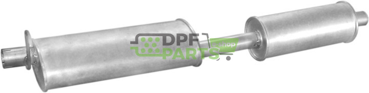 Střední tlumič výfuku Ford Transit 86-88 2.5D 80-190/100L, Polmo 08.35 A, OE 5022840 6017793 6160074 6160075