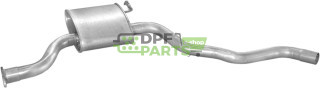 Střední tlumič výfuku Ford Sierra 84-93 1.6 kat, Polmo 08.53 A, OE 1015528 1638413 6167236