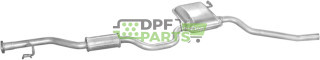 Střední tlumič výfuku Ford Sierra 85-92 1.8/2.0, Polmo 08.55 A, OE 1643406 5020695 6162050