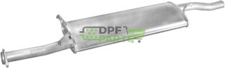 Střední tlumič výfuku Ford Transit 91-94 2.5D 130-190/100L, Polmo 08.56 A, OE 1019671 6646727 6808682