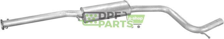 Střední tlumič výfuku Ford Mondeo 1.8TD kombi 96-00, Polmo 08.566 A, OE 1036190 1101023 1118682