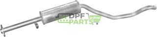 Střední tlumič výfuku Opel Vectra 1.7D HB/SDN 88-92, Polmo 17.277 A, OE 852878 852902 90322088 90409290